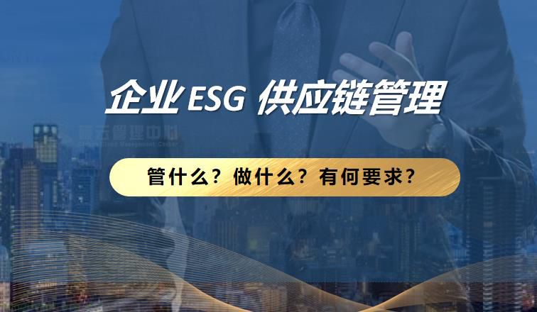 企业 ESG 供应链管理：管什么？做什么？有何要求？