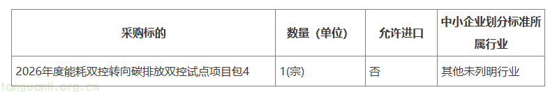 山东发布 2026 年度能耗双控转向碳排放双控试点项目招标公告(图4) image.png